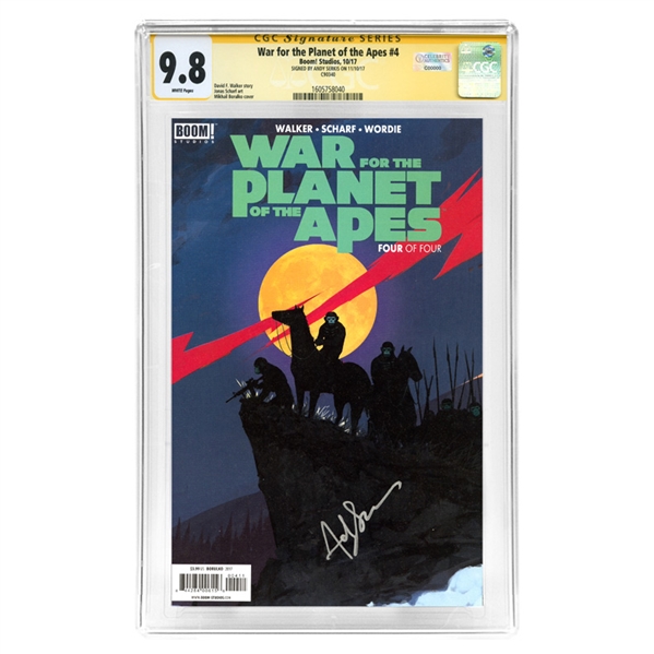 Andy Serkis Autographed War for the Planet of the Apes #4 CGC Signature Series 9.8