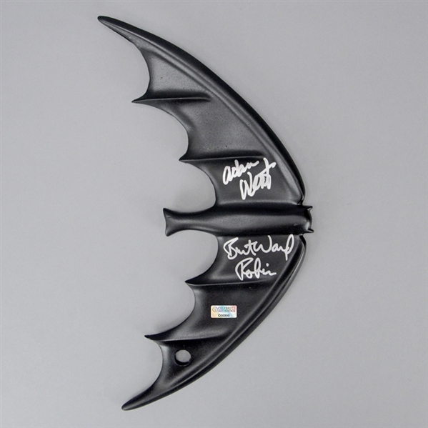 Adam West and Burt Ward Autographed 1966 Batman 1:1 Scale Batarang