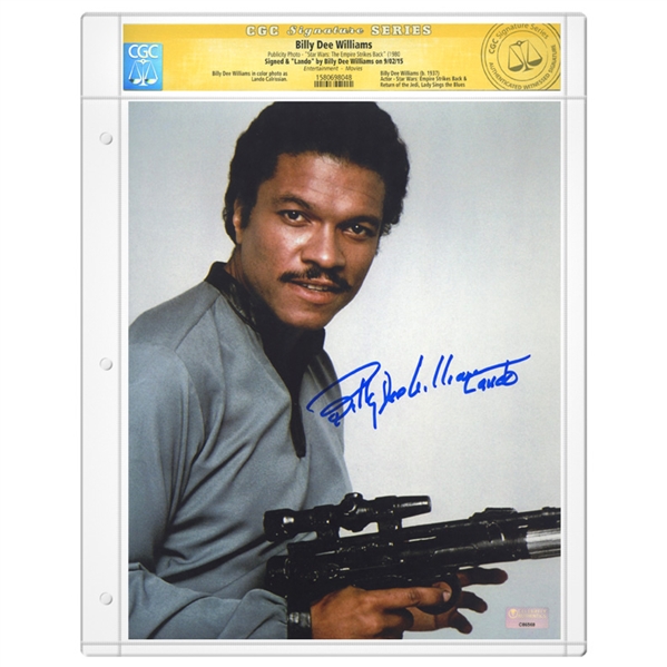 Billy Dee Williams Autographed Star Wars Lando Calrissian 8x10 Studio Photo * CGC Signature Series