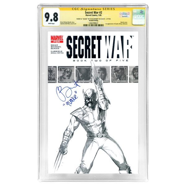 Chloe Bennet Autographed Secret War #2 CGC Signature Series 9.8 with Variant Sketch Cover