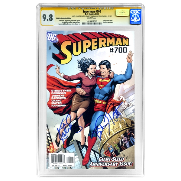 Brandon Routh and Kate Bosworth Autographed Superman #700 CGC Signature Series 9.8