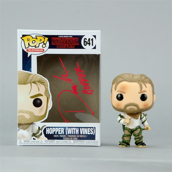 David Harbour Autographed Stranger Things Hopper (with vines) POP Vinyl Figure #641 with Hopper Inscription