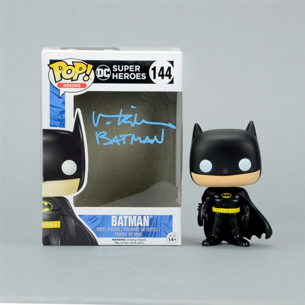 Val Kilmer Autographed DC Super Heroes Batman POP Vinyl Figure #144 with Batman Inscription