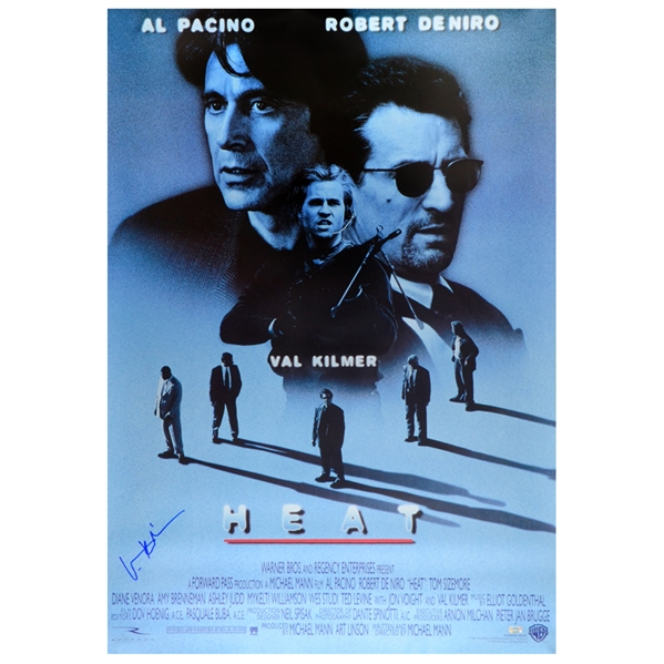 Val Kilmer Autographed Heat 27x38.5 Single Sided Movie Poster