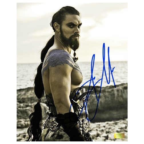 Jason Momoa Autographed 8×10 Game of Thrones Warrior King Photo