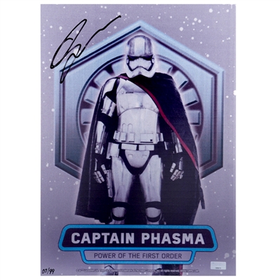Gwendoline Christie Autographed Topps Chrome Star Wars Captain Phasma 10x14 Metal Sign #07/99