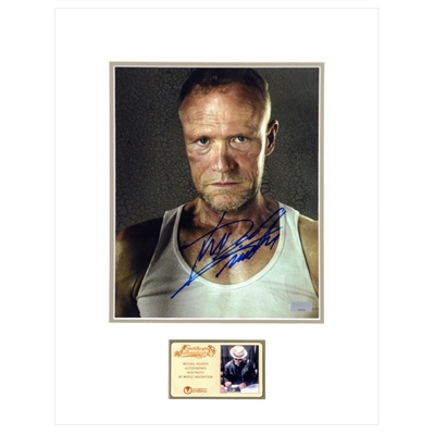 Michael Rooker Autographed The Walking Dead Merle 8x10 Matted Photo