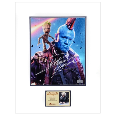 Michael Rooker Autographed Guardians of the Galaxy Vol. 2 Yondu and Groot 8x10 Matted Photo