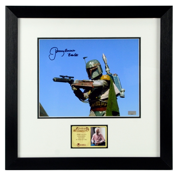 Jeremy Bulloch Autographed Star Wars Boba Fett Action 8x10 Framed Photo