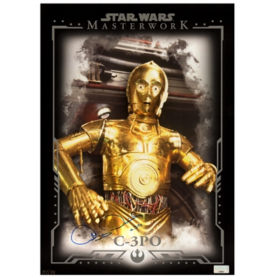 Anthony Daniels Autographed Topps Star Wars Masterwork C-3PO 10x14 Card #07/99