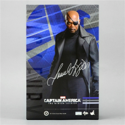 Samuel L. Jackson Autographed Hot Toys Captain America The Winter Soldier Nick Fury 1/6 Figure