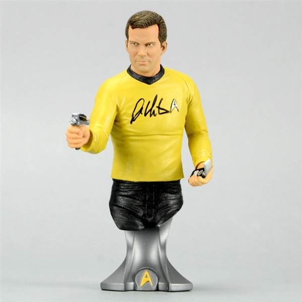 William Shatner Autographed Star Trek Captain James T Kirk Three-Quarter Length Mini Bust