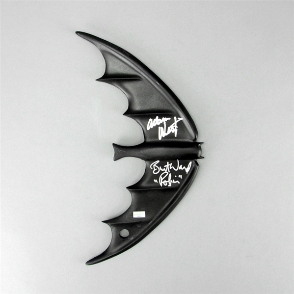 Adam West, Burt Ward Autographed Classic 1966 Batman 1:1 Scale Batarang