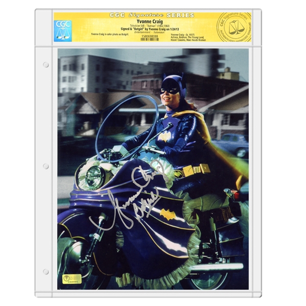 Yvonne Craig Autographed 1966 Batman Batgirl 8x10 Photo * CGC Signature Series