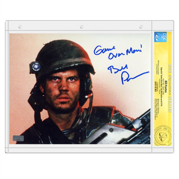 Bill Paxton Autographed 1986 Aliens 8x10 Hudson Photo * CGC Signature Series