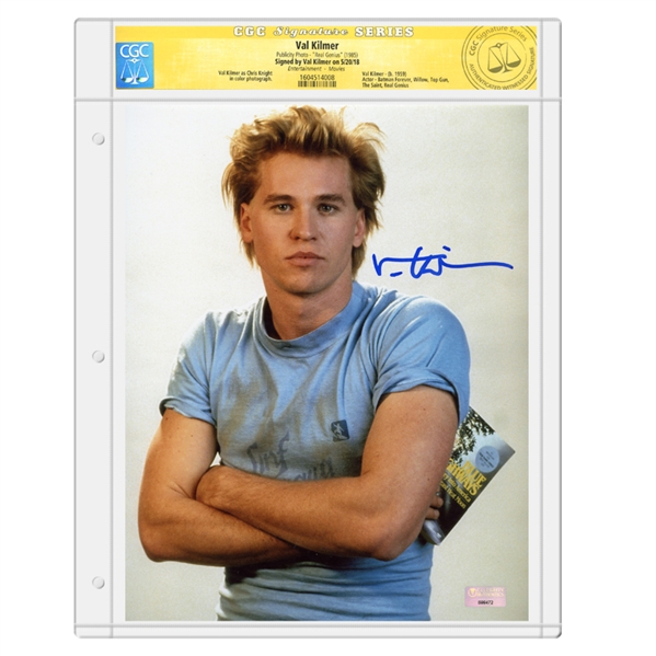 Val Kilmer Autographed 1985 Real Genius Chris Knight 8x10 Photo * CGC Signature Series 