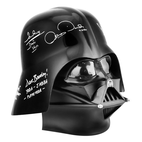 Harrison Ford, Carrie Fisher, Mark Hamill, Ian McDiarmid & Classic Star Wars Cast Autographed Darth Vader 1:1 Scale Deluxe Collectors Helmet * 13 Autographs