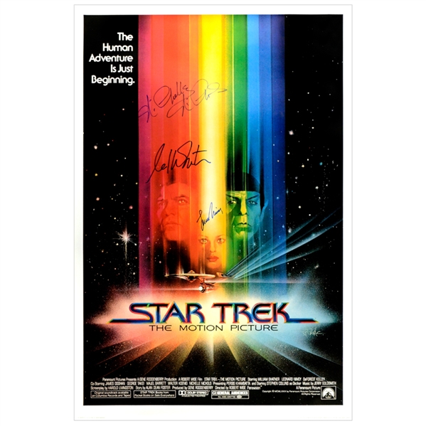 William Shatner, Leonard Nimoy and Nichelle Nichols Autographed 1979 Star Trek The Motion Picture 27x41 Single Sided Movie Poster