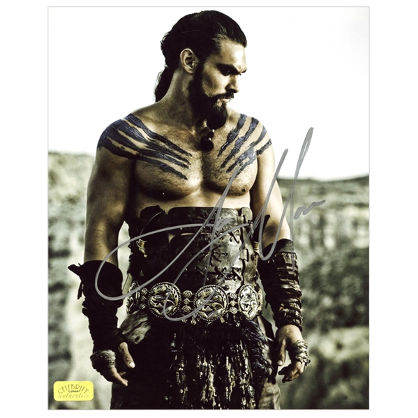 Jason Momoa Autographed Game of Thrones Khal Drogo 8x10 Photo