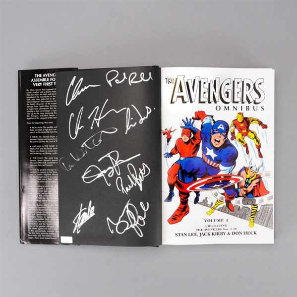 Chris Evans, Chris Hemsworth, Mark Ruffalo, Stan Lee Avengers Cast Autographed The Avengers Omnibus Volume 1