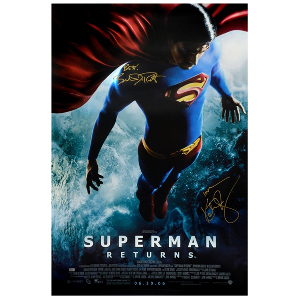 Brandon Routh and Kate Bosworth Autographed 2006 Superman Returns Final D/S Original 27x40 Movie Poster
