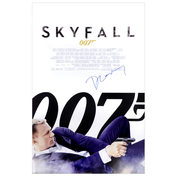 Daniel Craig Autographed 2012 Skyfall 24x36 Movie Poster