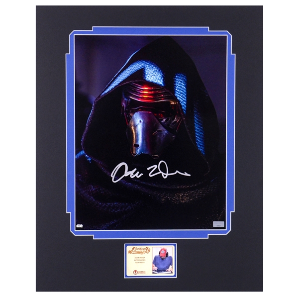 Adam Driver Autographed Star Wars Kylo Ren Close Up 11x14 Matted Photo
