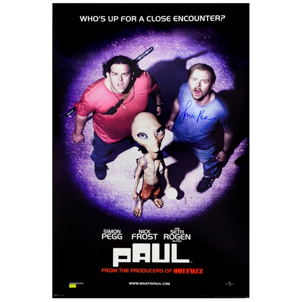 Simon Pegg Autographed 2011 Paul 24x36 Movie Poster