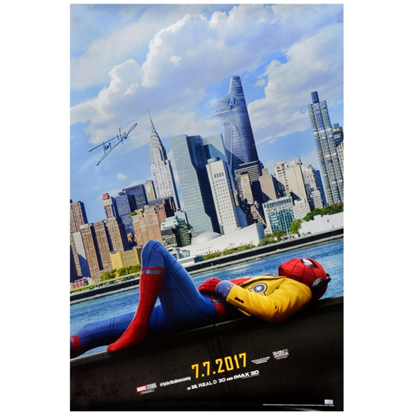 Tom Holland Autographed 2017 Spider-Man: Homecoming 27x40 Original Poster