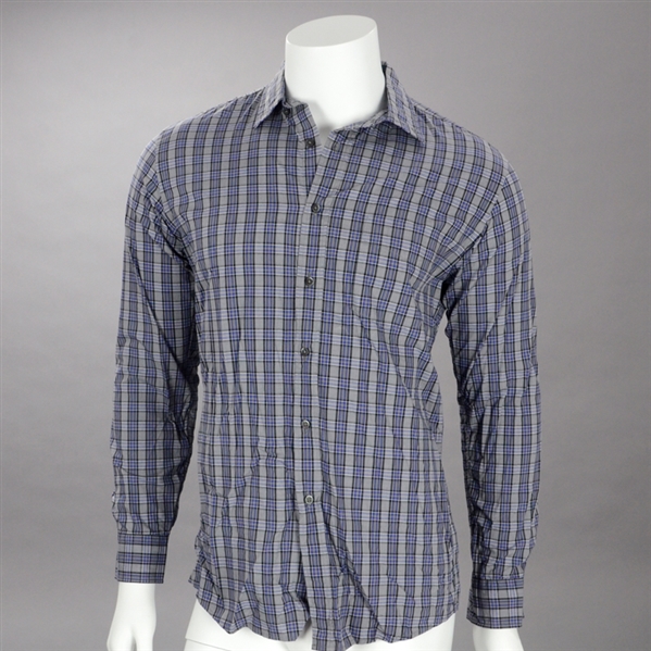 2014 They Came Together Paul Rudd Screen Worn Plaid Button Up Long Sleeve Shirt with Rudd Signed Letter of Authenticity