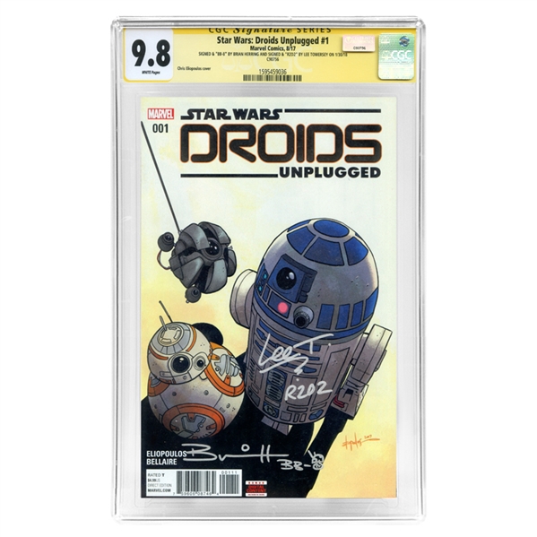 Brian Herring, Lee Towersey Autographed 2017 Star Wars: Droids Unplugged #1 CGC Signature Series 9.8 Mint