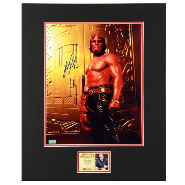 Ron Perlman Autographed Hellboy 11x14 Matted Photo W/ Hellboy Inscription