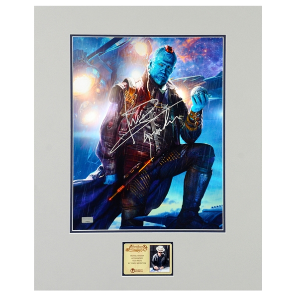 Michael Rooker Autographed Guardians of the Galaxy Yondu 11x14 Matted Photo W/ Yondu Inscription