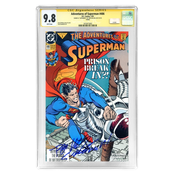 Tom Welling Autographed 1992 Adventures of Superman #486 CGC Signature Series 9.8