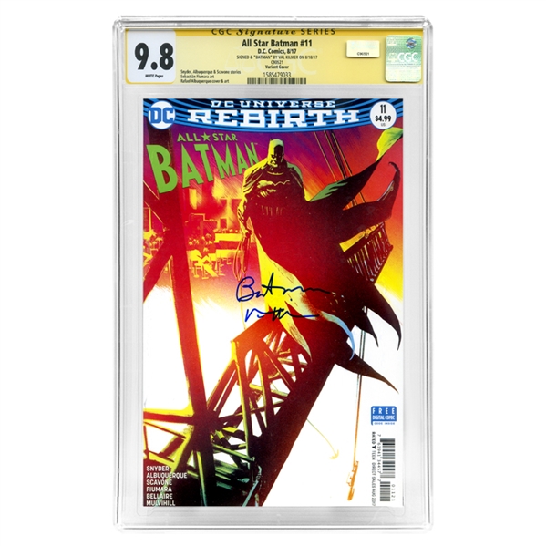  Val Kilmer Autographed 2017 DC Comics: Rebirth #11 CGC Signature Series 9.8 Mint W/ Batman Inscription 