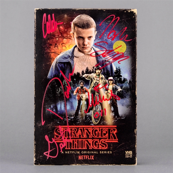 Millie Bobby Brown, Finn Wolfhard, Noah Schnapp, Gaten Matarazzo and Caleb McLaughlin Autographed Stranger Things Cast DVD Season 1
