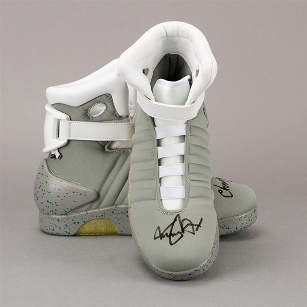 Michael J. Fox, Christopher Lloyd, Thomas Wilson, Bob Gale and Lea Thompson Back to the Future II Cast Autographed Back To The Future Air Mags
