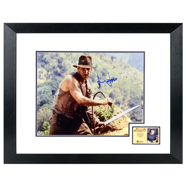 Harrison Ford Autographed Indiana Jones and the Temple of Doom 11x14 Framed Action Photo