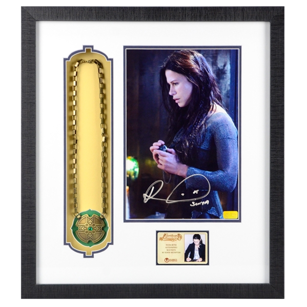 Rhona Mitra Autographed Underworld Necklace 8x10 Framed Photo with Special Edition Underworld Collectors Necklace