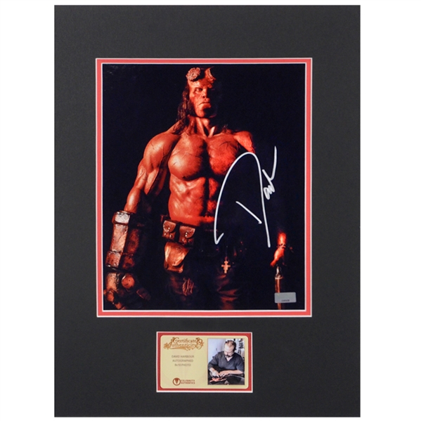 David Harbour Autographed 2019 Hellboy 8x10 Matted Photo