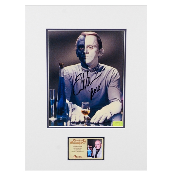 Frank Gorshin Autographed Star Trek Bele Matted 8x10 Photo with Bele Inscription