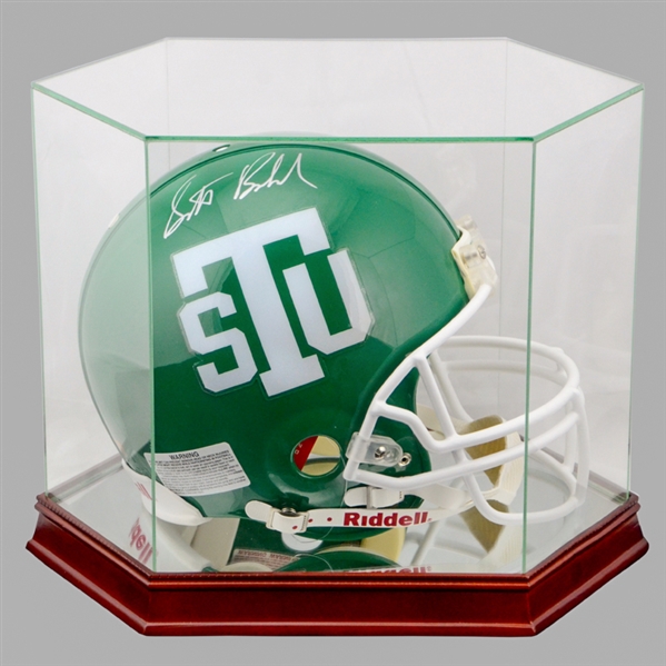  Scott Bakula Autographed Necessary Roughness TSU Full Size Authentic Helmet with Glass Display Case