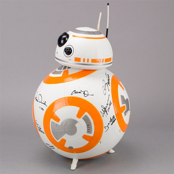 Mark Hamill, Adam Driver, Star Wars: The Force Awakens Cast Autographed 18" BB-8 Droid