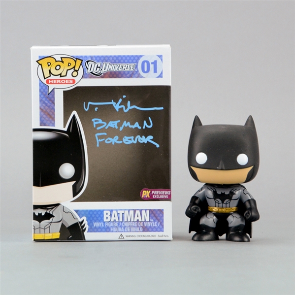  Val Kilmer Autographed Batman POP Vinyl #01 with Batman Forever Inscription