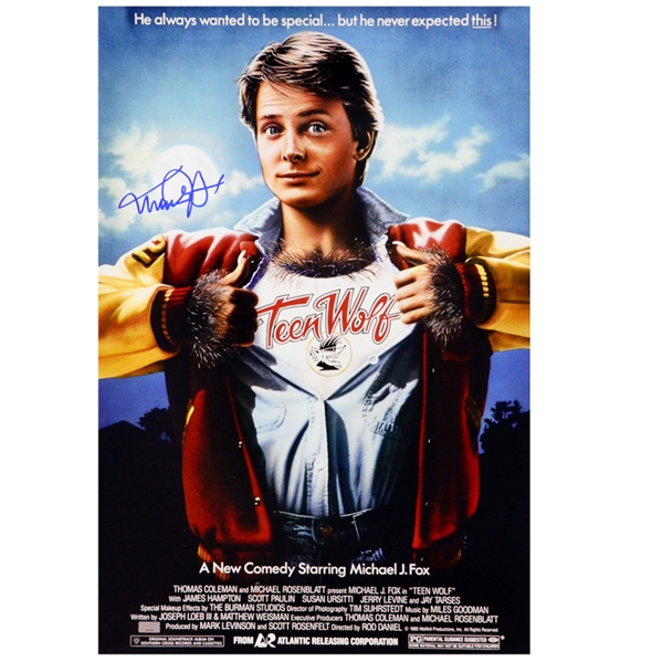 Michael J. Fox Autographed Teen Wolf 16x24 Movie Poster