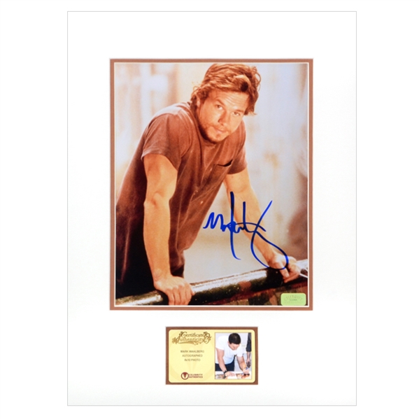 Mark Wahlberg Autographed 2000 The Perfect Storm 8x10 Set Matted Photo