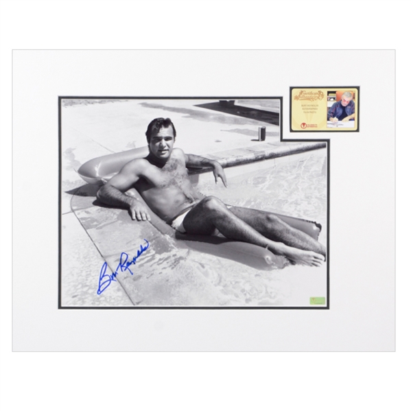  Burt Reynolds Autographed Pool Party 11x14 Matted Photo