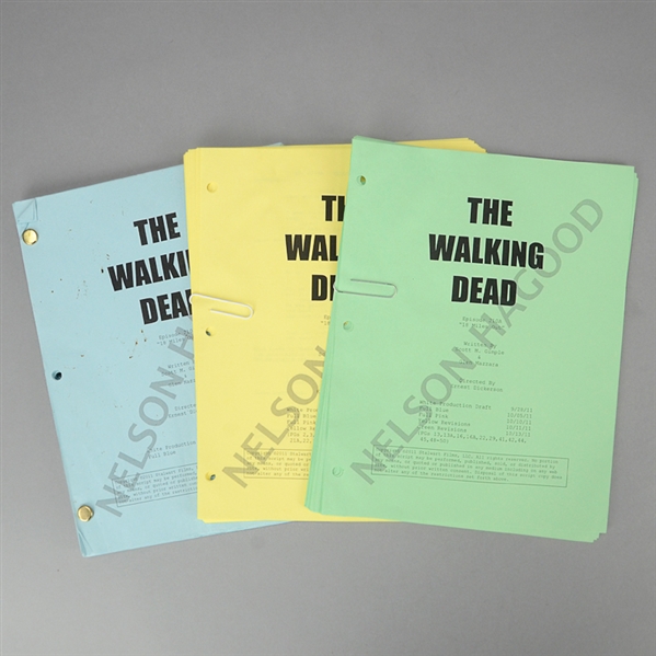 The Walking Dead Original Episode #210 18 Miles Out 3 Draft Production Scripts *Features Rick and Shanes Climactic Fight Scene