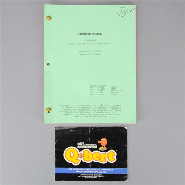 Stranger Things Episode #102 The Weirdo on Maple Street Season One Original Script with Original The Quibert Manual to the Intellivision Game * Eleven Found in the Woods!