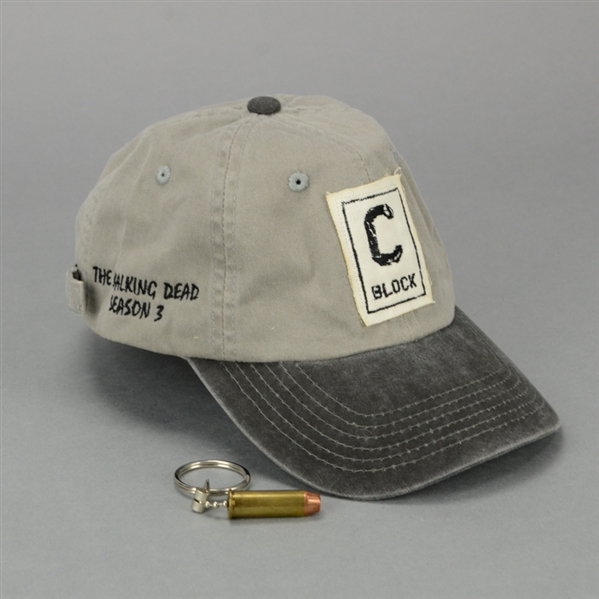 The Walking Dead Season 3 Crew Gear Hat & Keychain Bullet Gift Set *Straight From The Set
